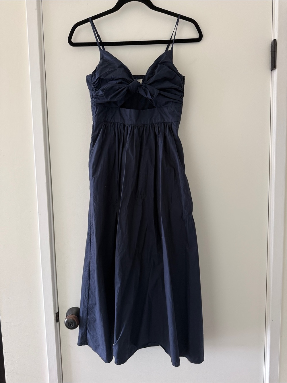 ALC Elegant Navy Blue Spaghetti Strap Dress